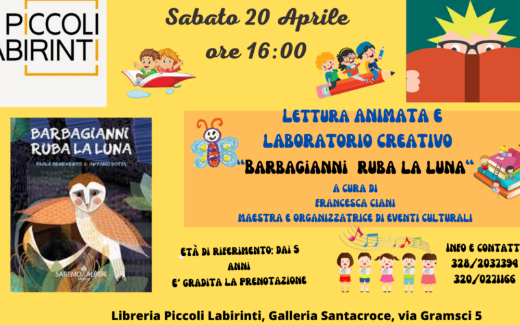 Lettura animata e attività creativa “Babrbagianni ruba la luna”